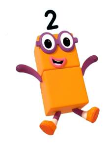 Personaje número 2 del juego Numberblocks